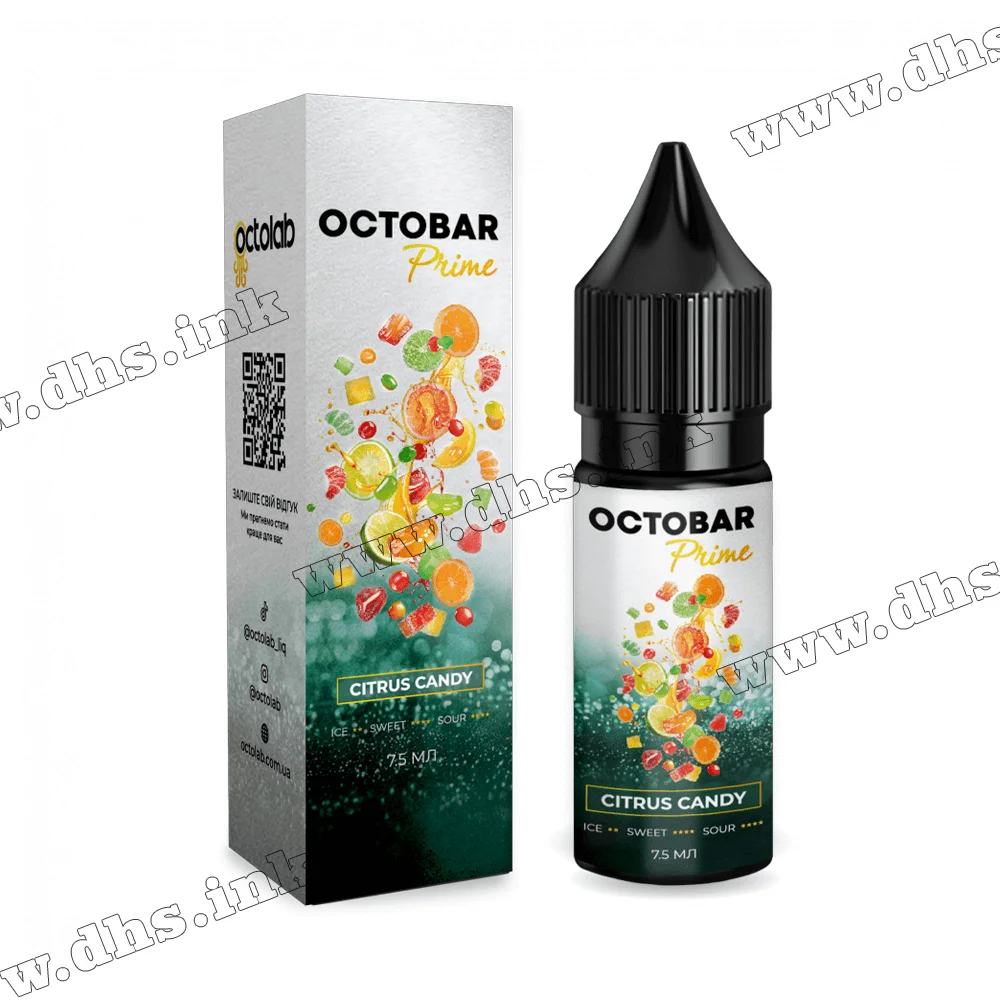 Набір для самозамісу Octobar Prime Salt 15 мл (50 мг) - Citrus Candy (Цитрусові Цукерки)